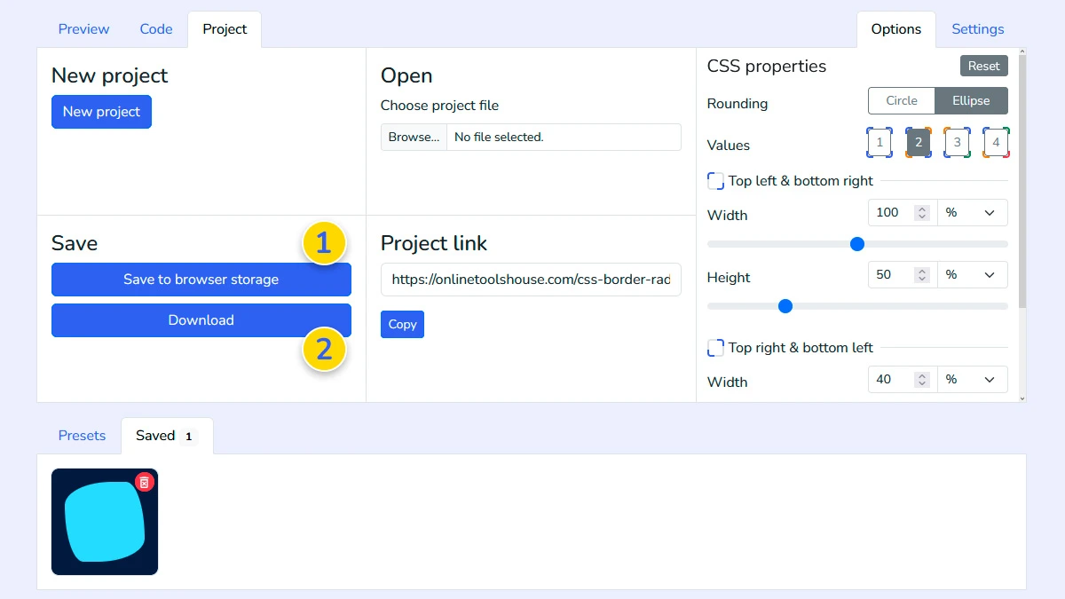 Saving the radius configuration for future use