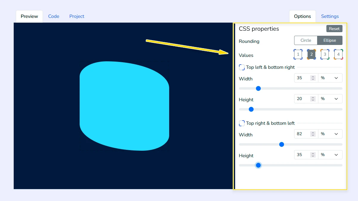 Fine-tuning corner radii and rounding modes