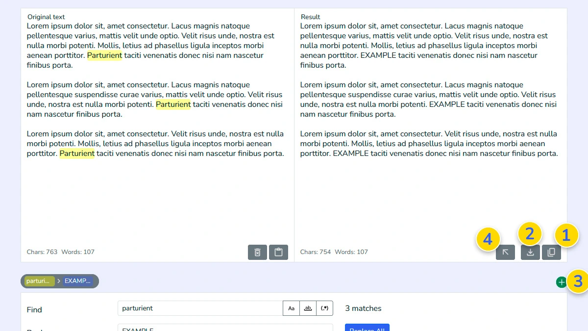 Copying the final edited text to clipboard