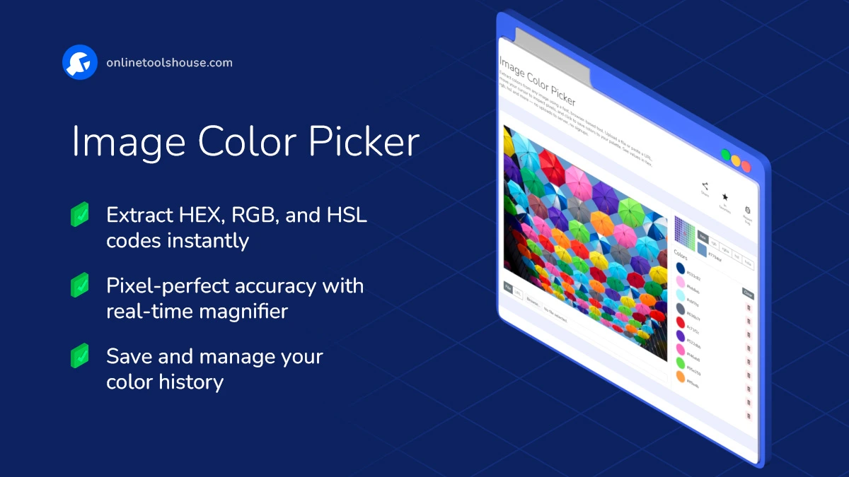 Online image color picker to get HEX and RGB codes from any photo