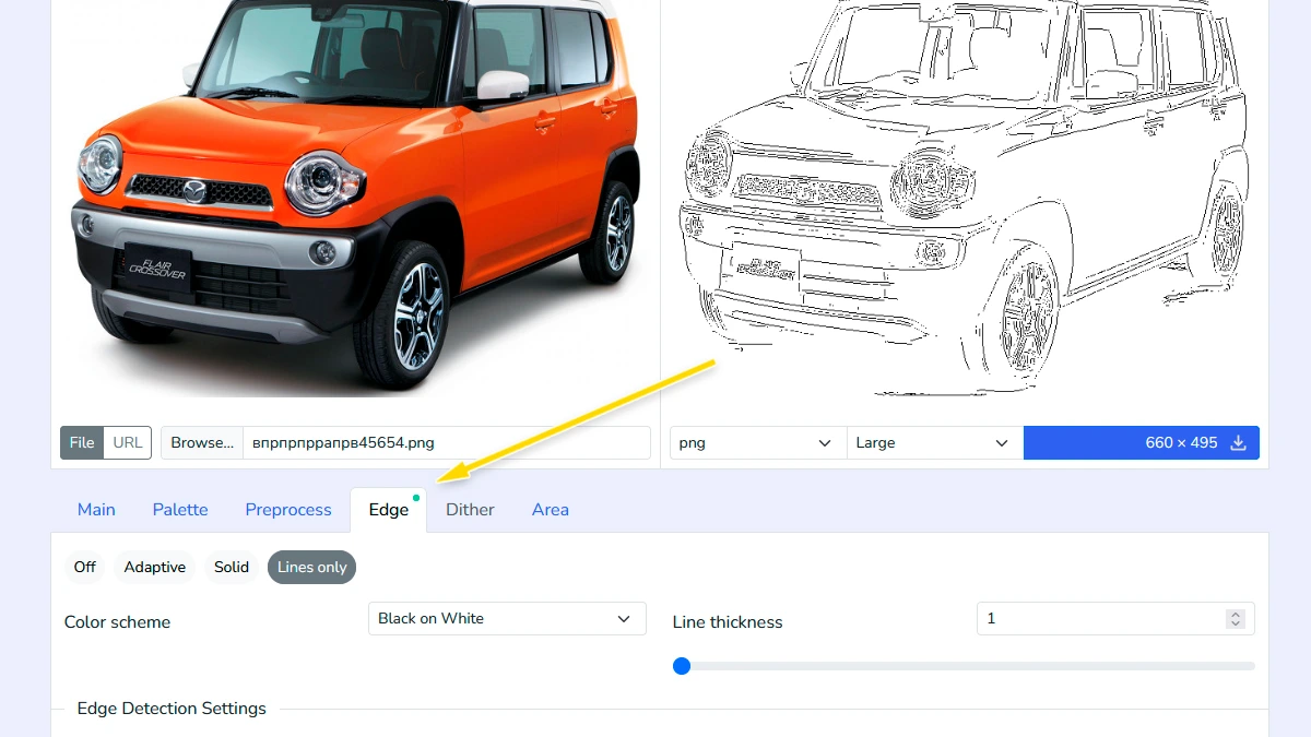 Configure edge detection