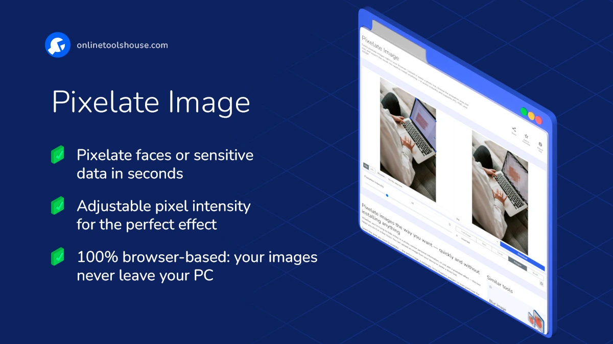 Fast online tool to pixelate photos and hide private information